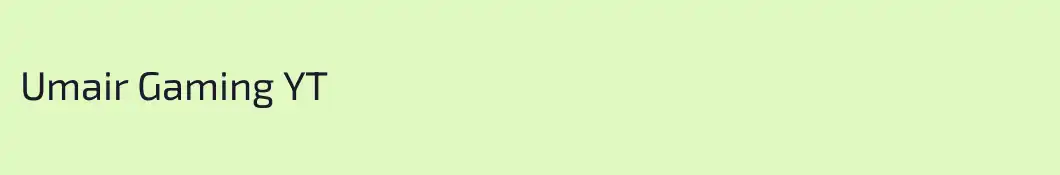 Umair Gaming YT